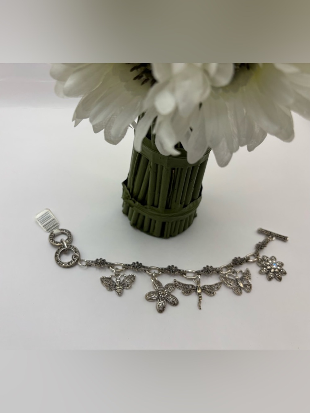 Charm Bracelet in Silvertone
